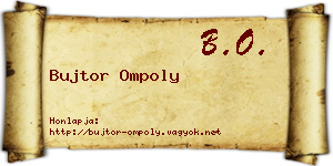Bujtor Ompoly névjegykártya